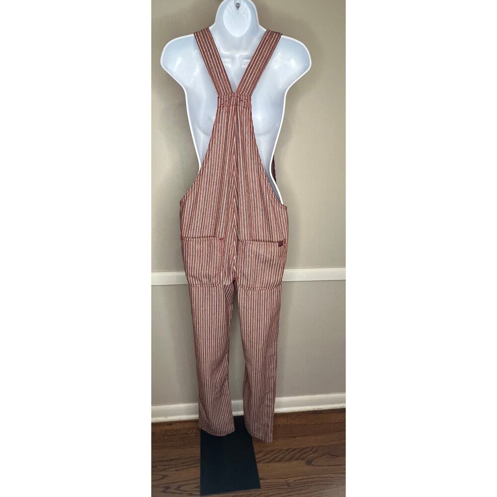 Purcell Workwear Cotton Striped Overalls Red White Utility Size 6 NWOT - Picture 4 of 9